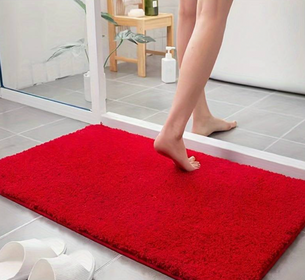 High-Density Microfiber Bath Mat — Soft, Absorbent, Non-Slip