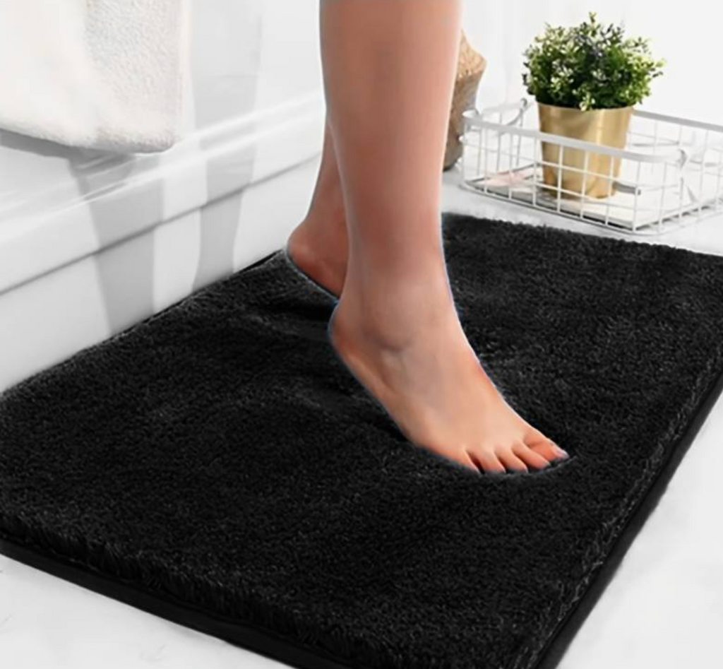 High-Density Microfiber Bath Mat — Soft, Absorbent, Non-Slip