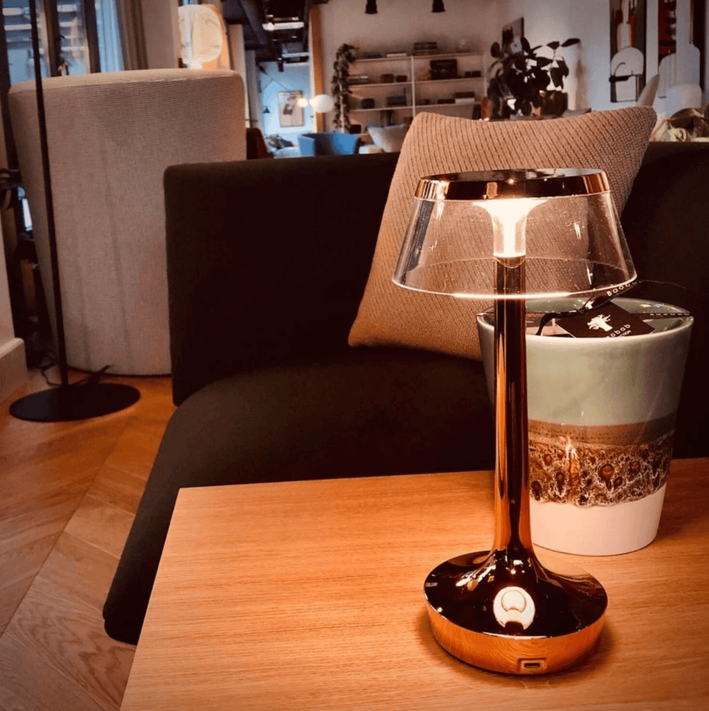 LuxeAura Crystal Touch Table Lamp With Rechargeable Glow