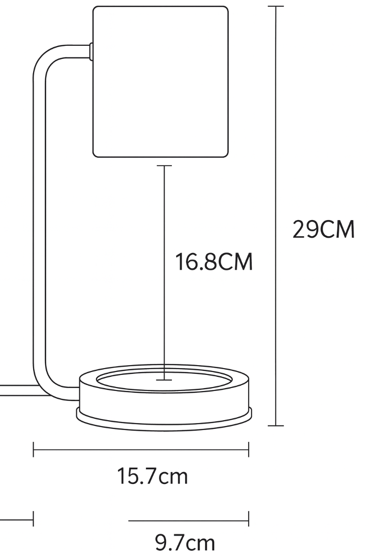 Lampa stołowa z drewnianą podstawą Akari | Ventumra