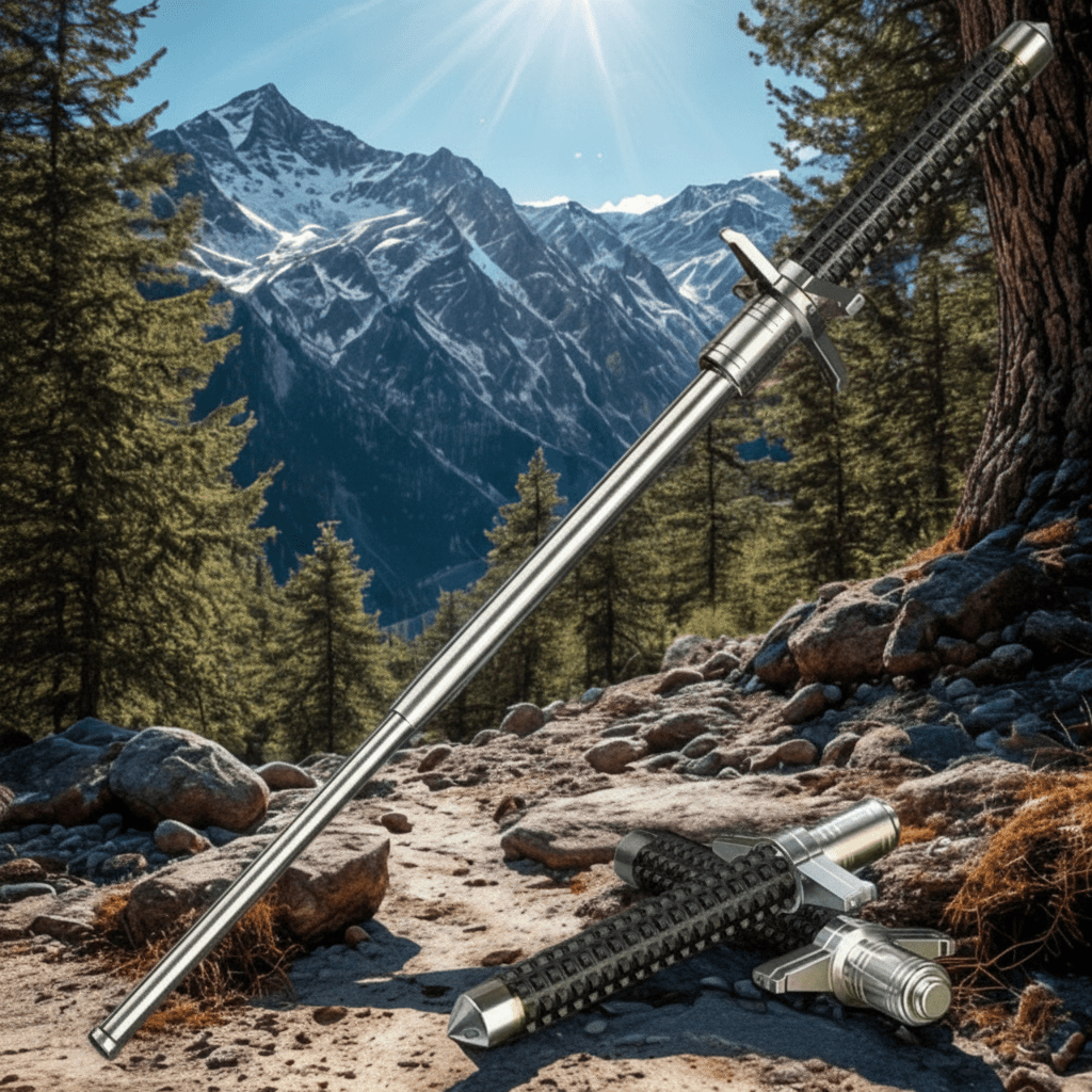 MetroGuard Pro Adjustable Hiking Stick — Secure Non-Slip Grip, Discreet Safety Feature