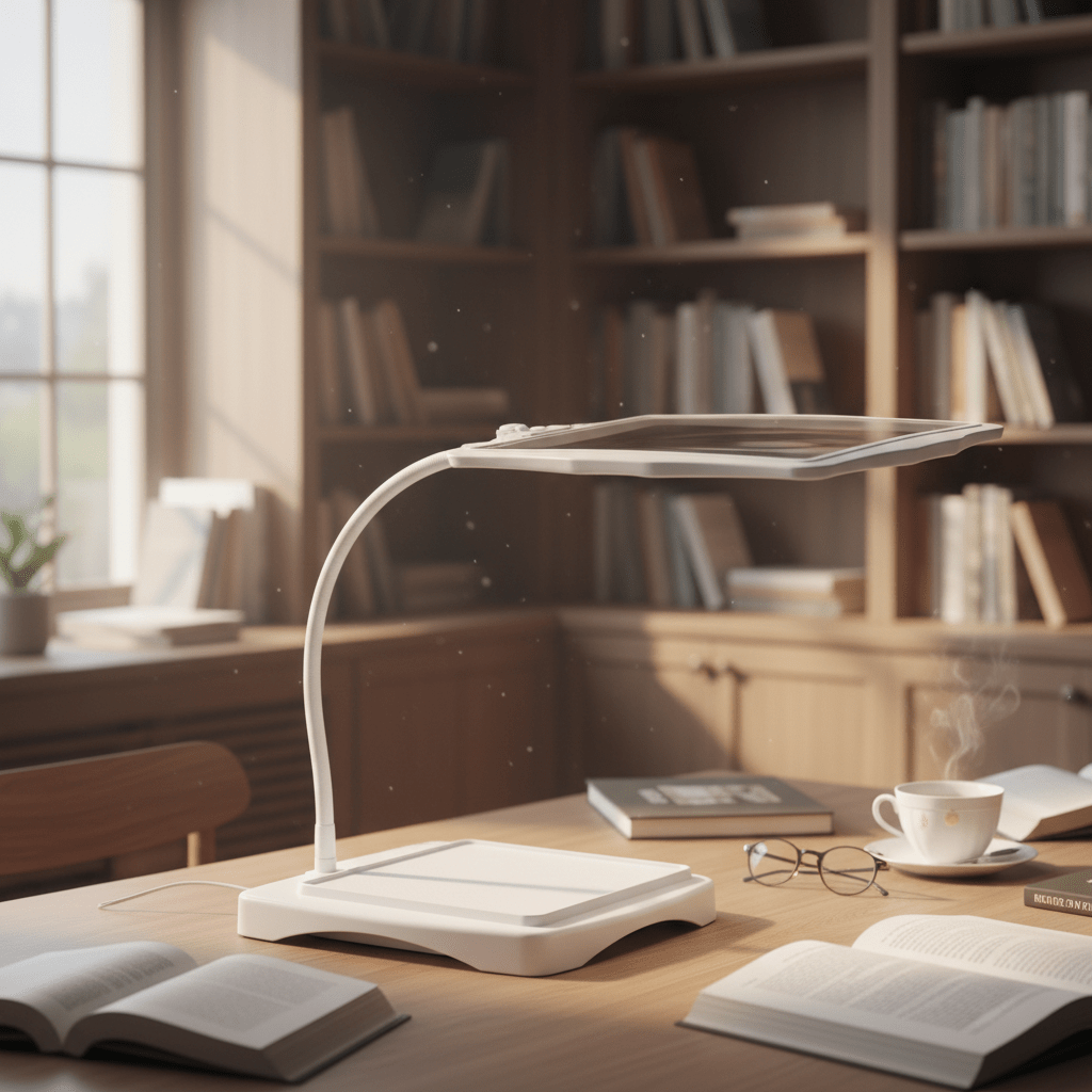 مصباح أرضي LuminaCraft Pro — عدسة تكبير 3x، ومصباح عمل LED مدمج