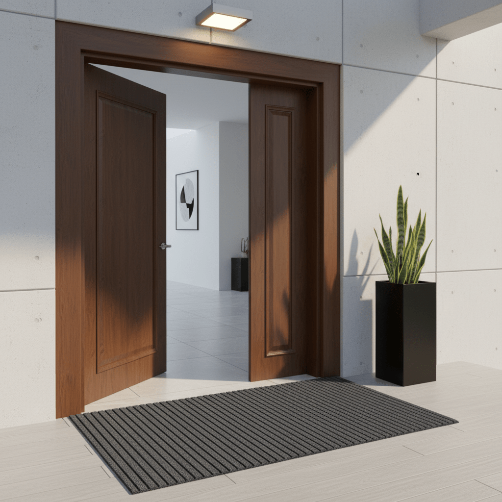 EntryGuard antislipdeurmat — robuuste barrière die vuil, modder en vocht opvangt