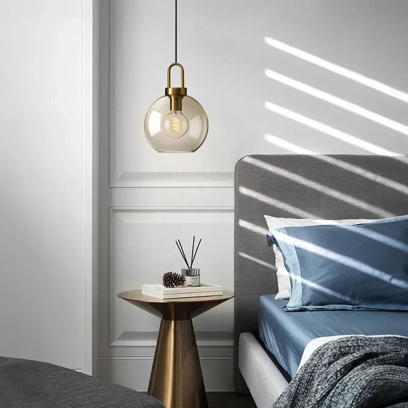 AstraLume Smoke Glass Pendant Light for Modern Spaces