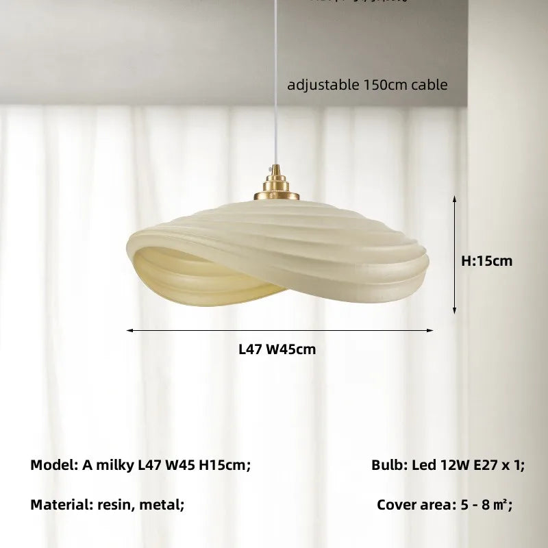 SylvaLumen Resin LED Pendant Light In Wabi Sabi Style Dimmable