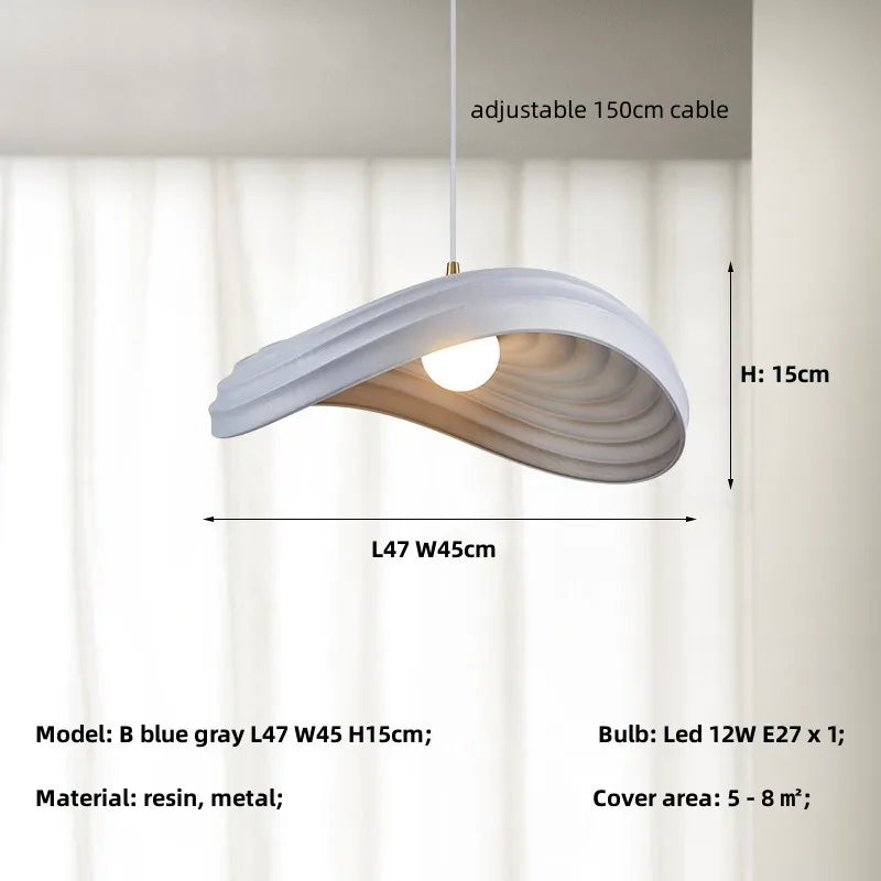SylvaLumen Resin LED Pendant Light In Wabi Sabi Style Dimmable