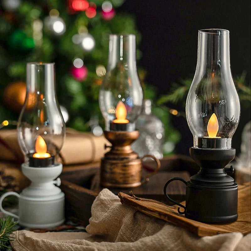 AldenGlow Electronic Retro Oil Lamp For Home Decor Accent