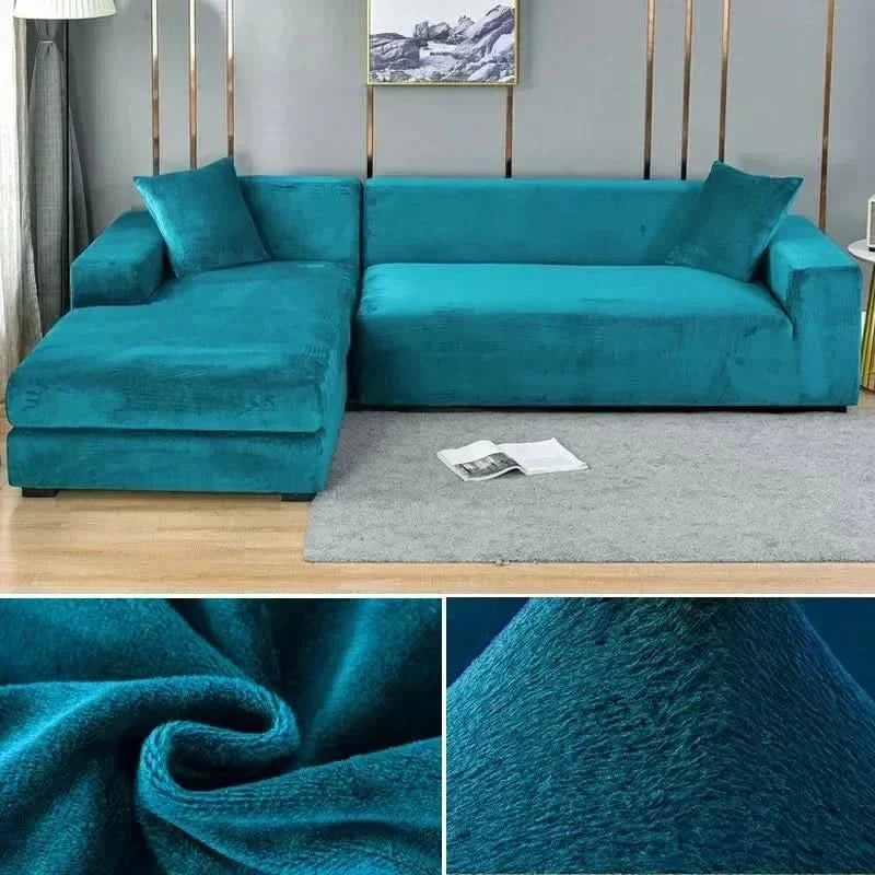 VelvetFlex-Sofabezug — luxuriös weich, vollständig elastisches Design