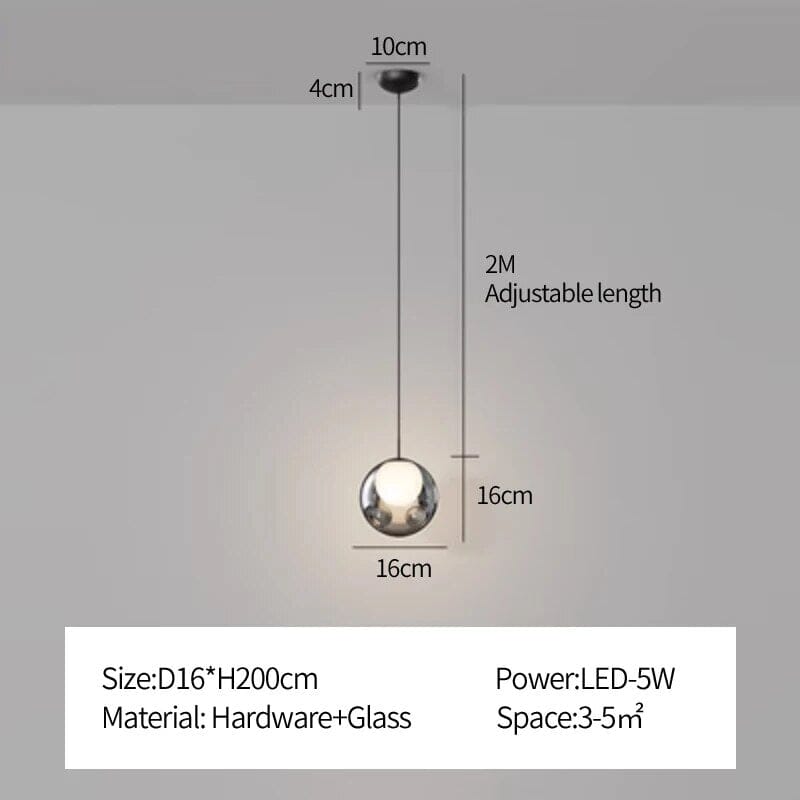 Aurelia Copper Glass LED Deluxe Pendant Light Fixture