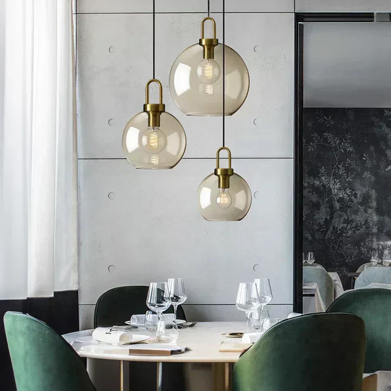AstraLume Smoke Glass Pendant Light for Modern Spaces