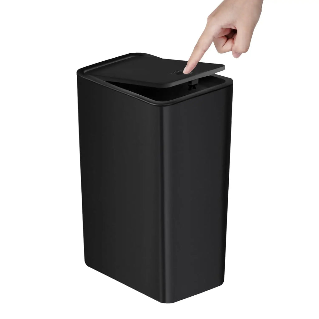 SmartClean 10L Bathroom Trash Can — Hygienic Push Lid