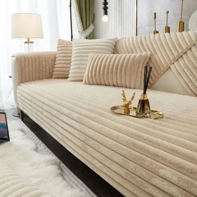 NovaGuard Polyester Sofa Cover — Waterproof Surface and Non-Slip Backing