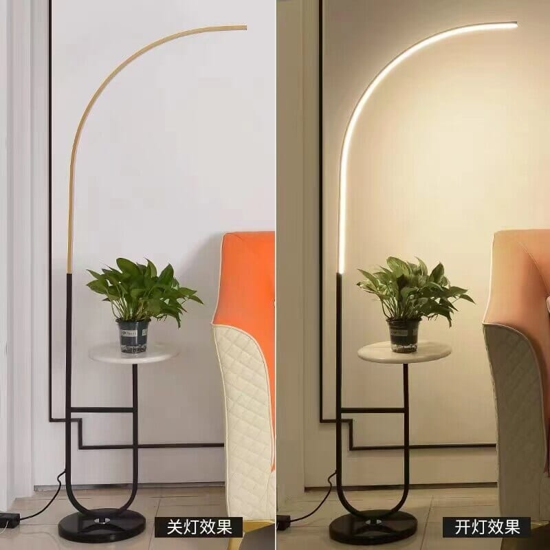 LumenMarble Tray Floor Lamp With Eye-Protection Lighting