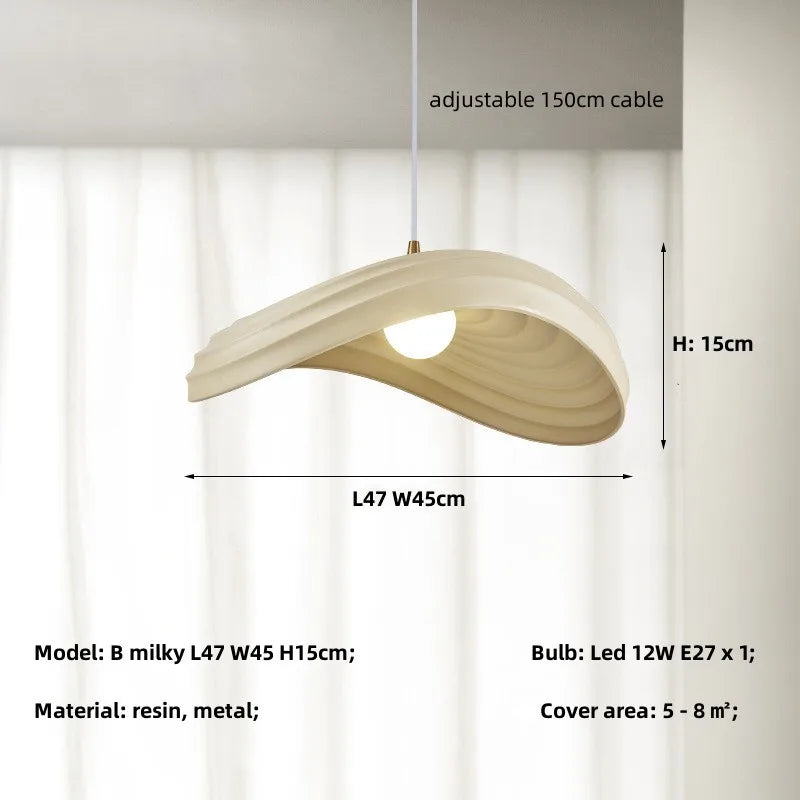 SylvaLumen Resin LED Pendant Light In Wabi Sabi Style Dimmable