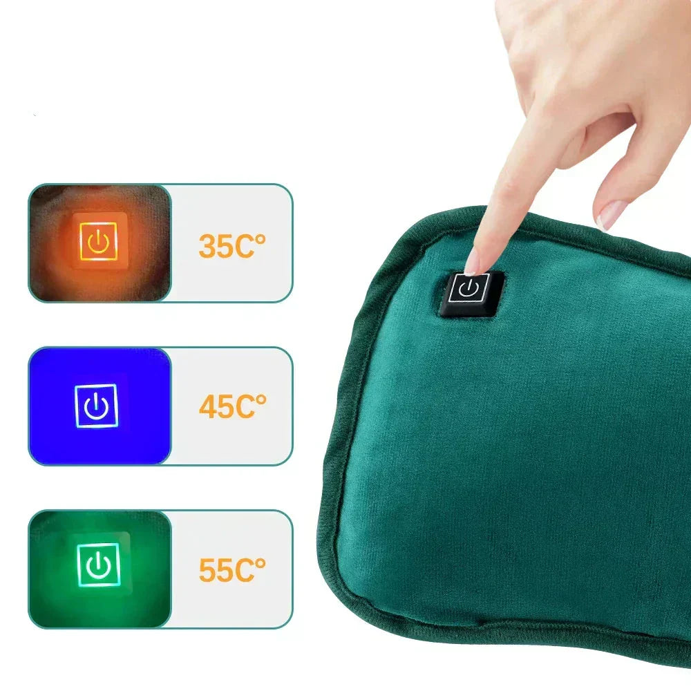 USB-Rechargeable Heating Pad — 3 Heat Settings, Auto Shut-Off