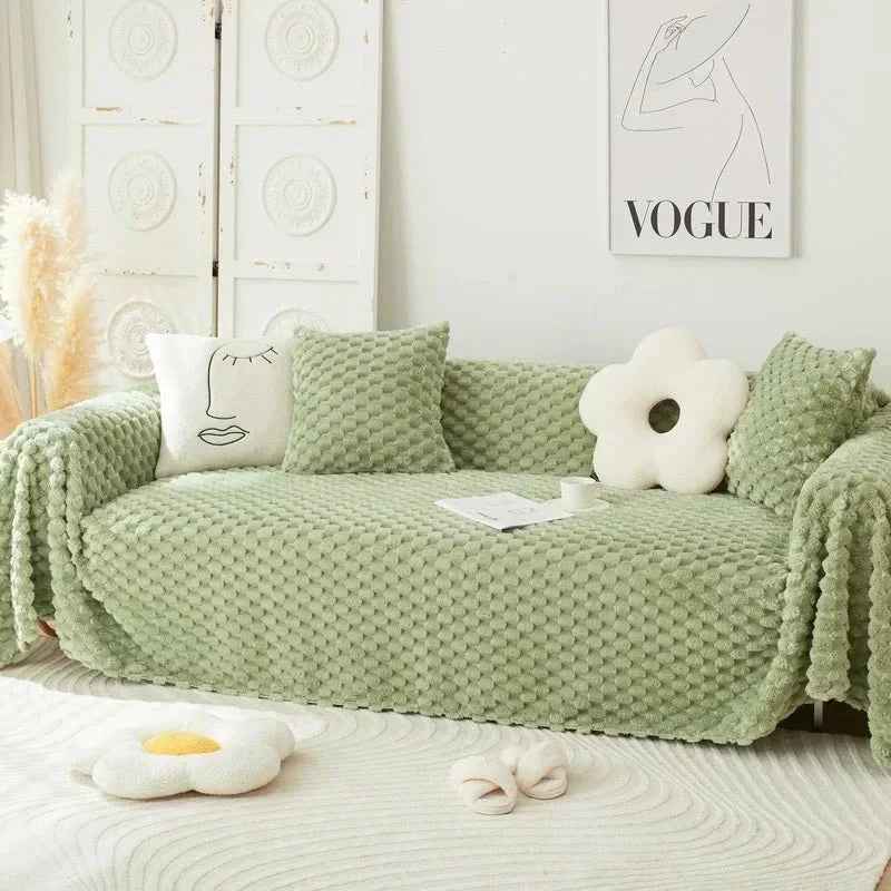 Velora Anti Scratch Protection Plush Chenille Sofa Cover