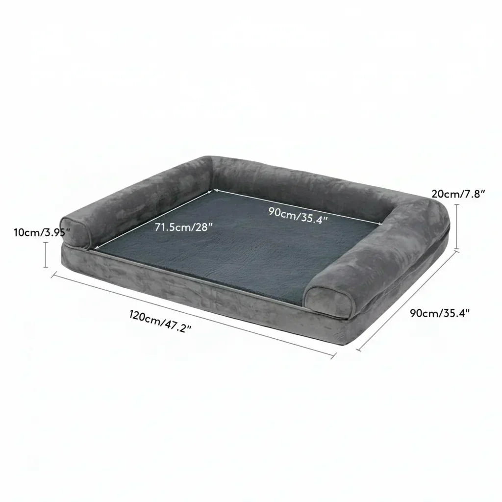 CalmNest Orthopedic Memory Foam Dog Bed — Water Repellent Cover, Plush Comfort