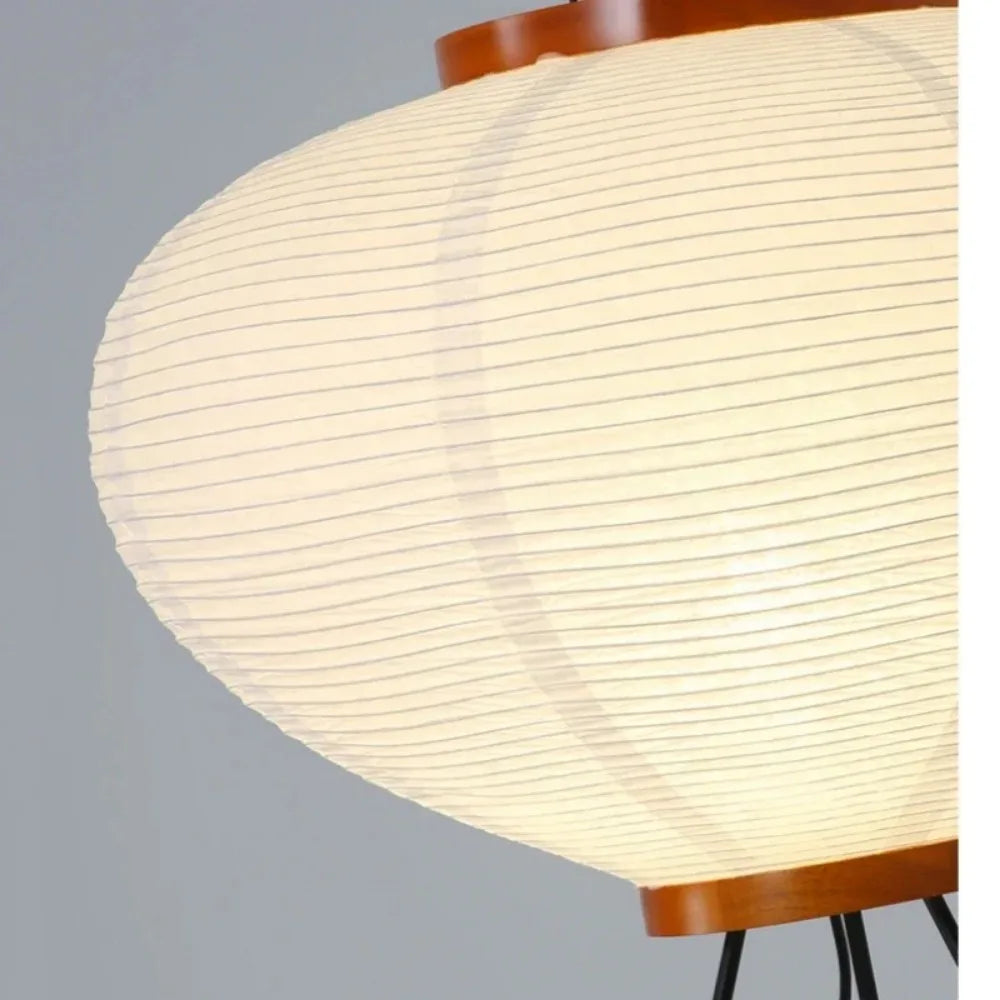 Mirenai Japanese Wabi Sabi Rice Paper Floor Lamp Soft Glow