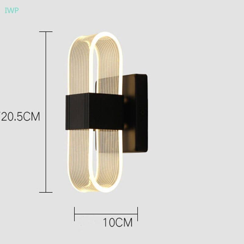 Luxury Acrylic LED Wall Lamp With Aluminum and Iron Accents