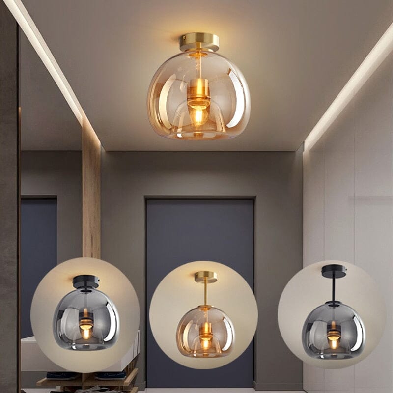 CelestiaNova Glass Globe Wall Lamp For Living Room