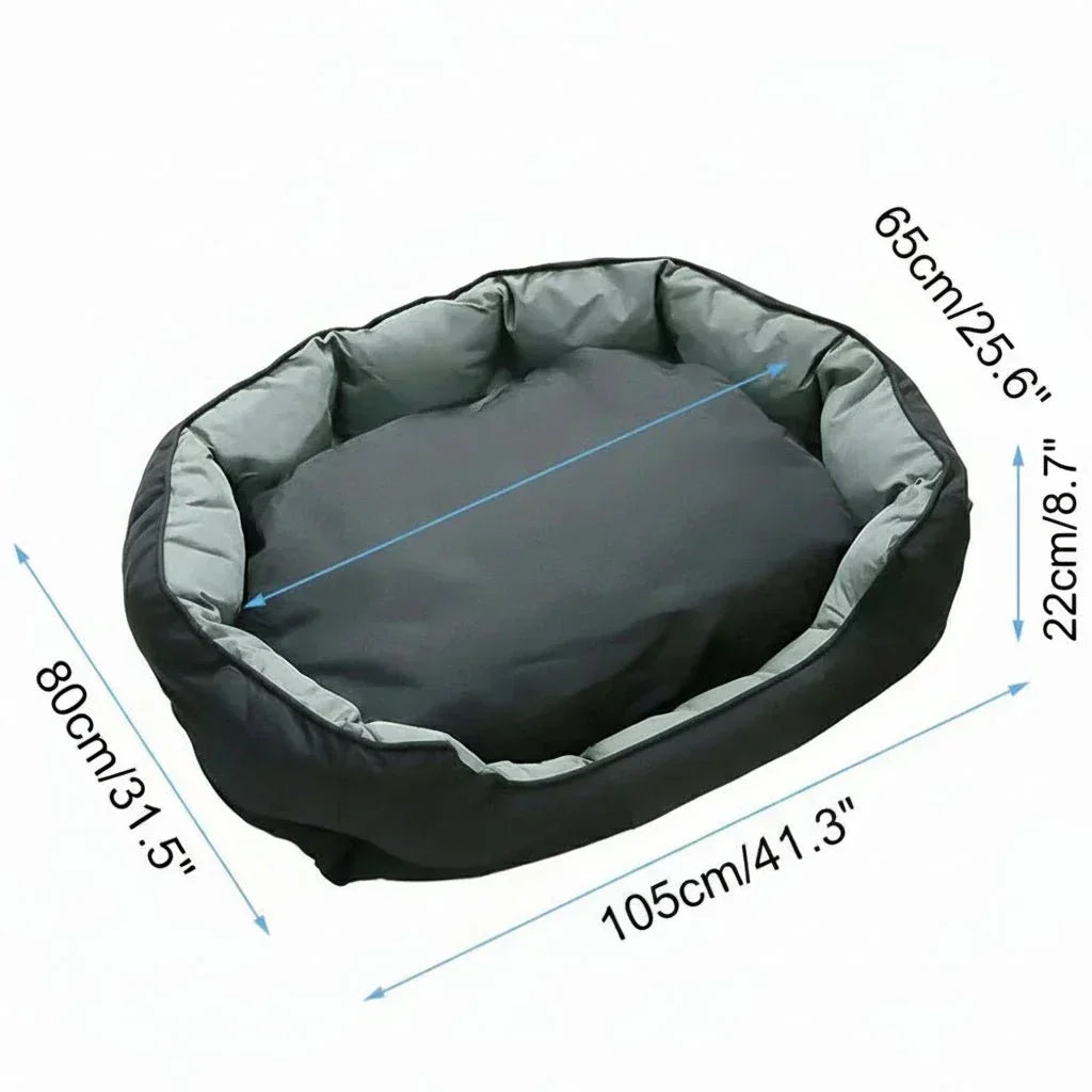 PawNest Cozy Washable Basket Dog Bed — Orthopedic Foam Support