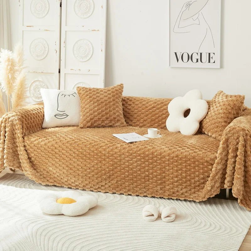 Velora Anti Scratch Protection Plush Chenille Sofa Cover