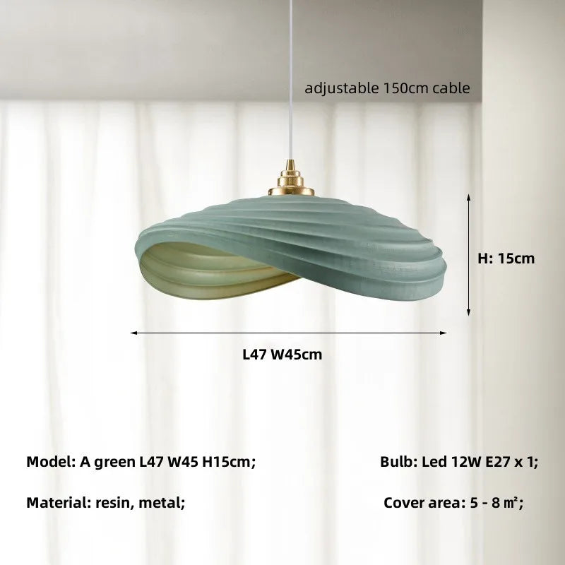 SylvaLumen Resin LED Pendant Light In Wabi Sabi Style Dimmable