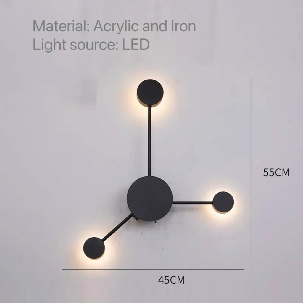 Solarae Geometric Wall Sculpture Lamp for Modern Spaces