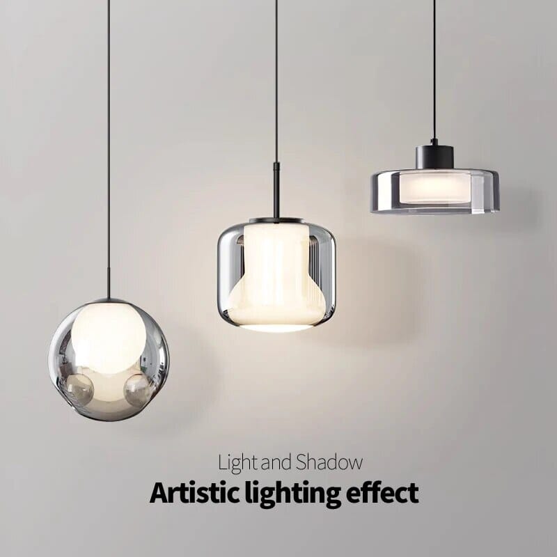 Aurelia Copper Glass LED Deluxe Pendant Light Fixture