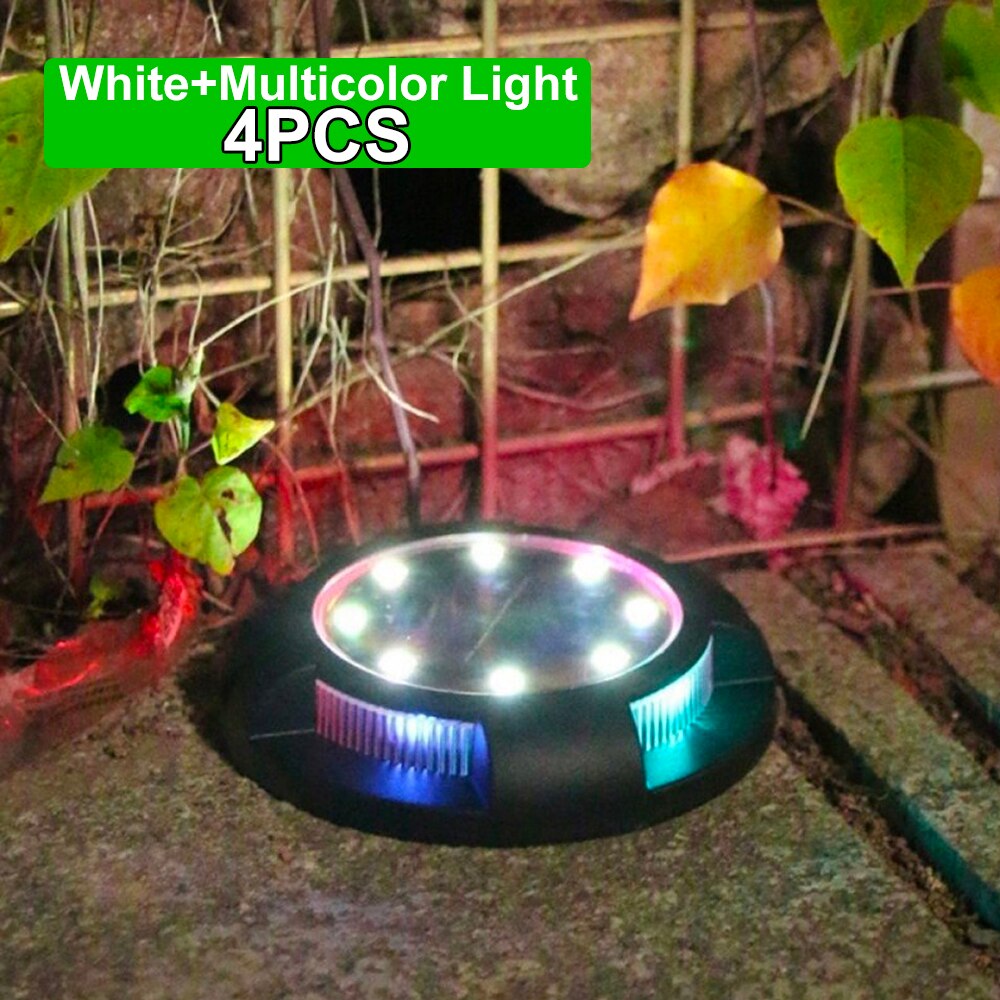 LuminaGard Solar Garden Lights — 12 LED Color-Changing Spotlights