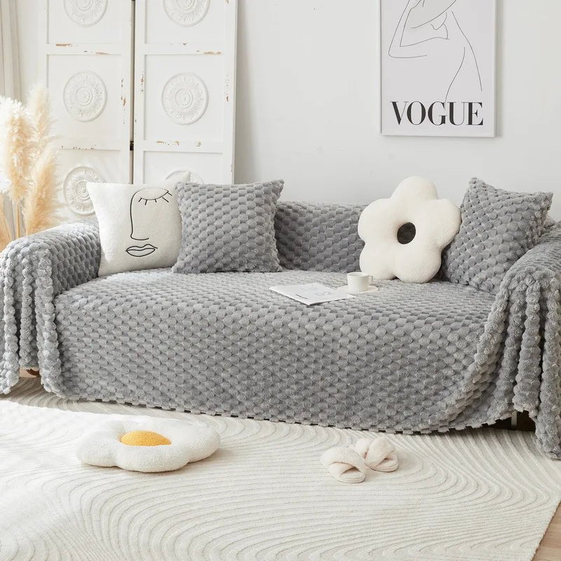Velora Anti Scratch Protection Plush Chenille Sofa Cover