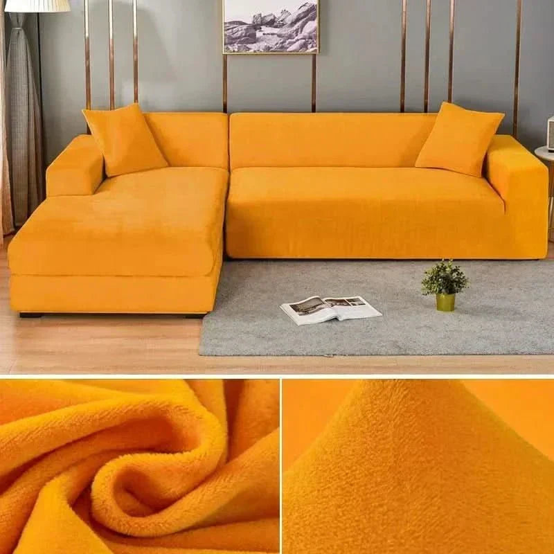 VelvetFlex-Sofabezug — luxuriös weich, vollständig elastisches Design