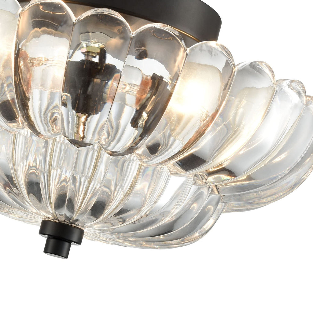 Arisha Modern Umbrella Glass Flush Mount Ceiling Light | ventumra