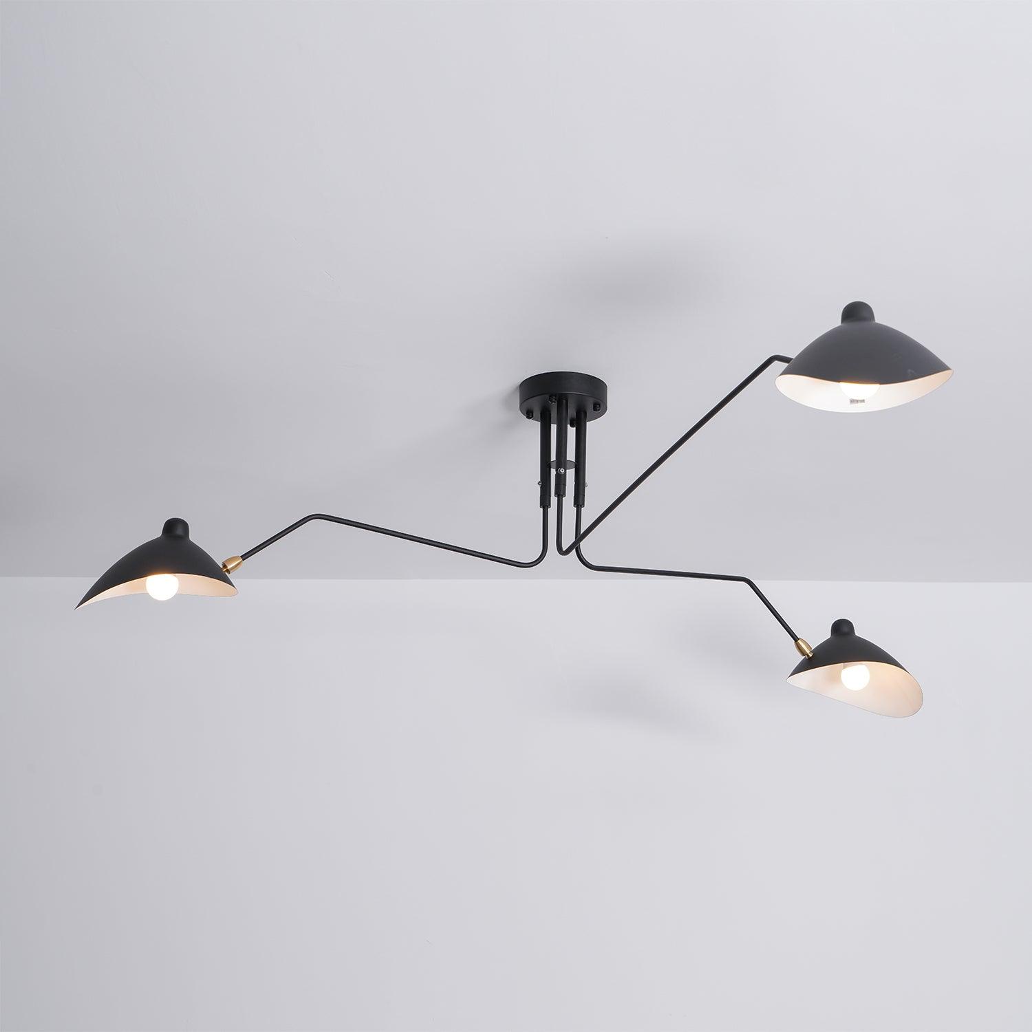 Jaler Industry Three Arm Ceiling Light | ventumra