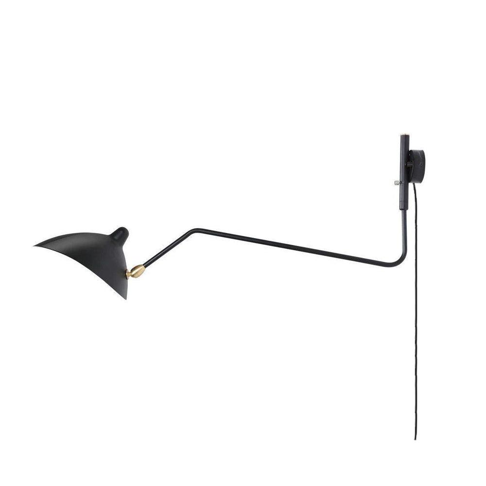 Adjustable Long Arm Metal Wall Sconce with Rotating Shade | Ventumra