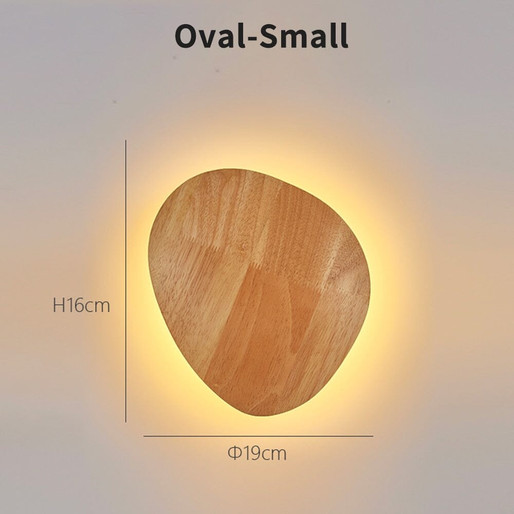 Elora Oval Wooden LED Wall Lamp for Rooms and Hallways