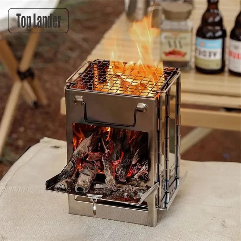 TrailBlaze Portable Camping Stove — Lightweight Stainless Steel Grill