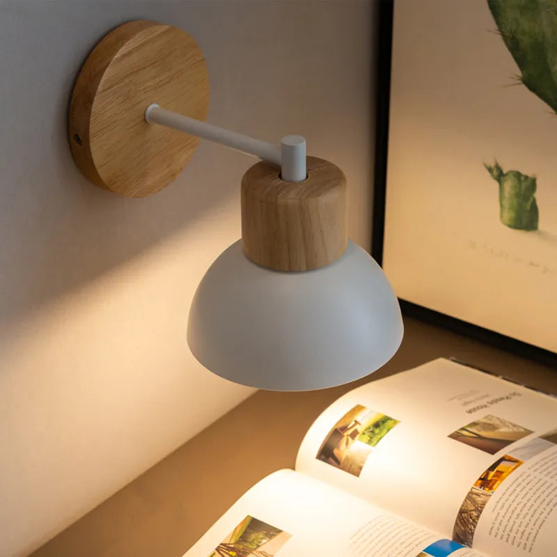 Ornwood Nordic Wooden Bird Wall Lamp With Adjustable LED Arm