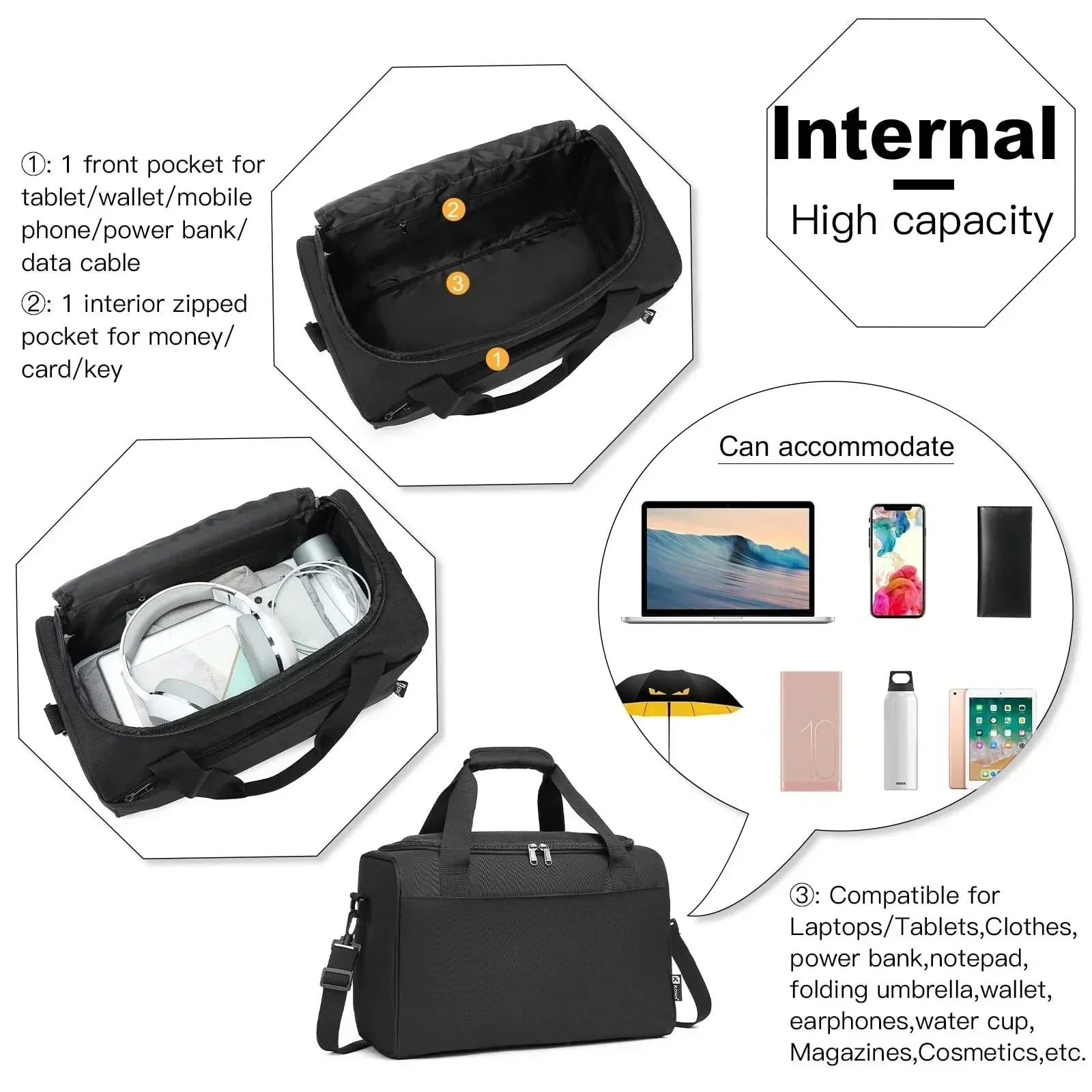 Geantă de mână pentru avion AeroCarry — 40 x 20 x 25 cm, compatibilă cu Ryanair