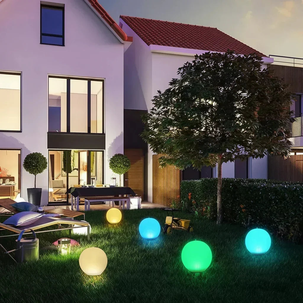 AquaGlow Orb schwimmende Solar-LED-Kugel — 16 Farbwechseloptionen, 4 Mustermodi
