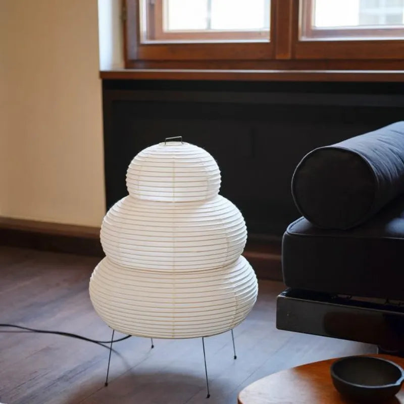 Kairo Tripod Floor Lamp Japanese WabiSabi Soft Glow