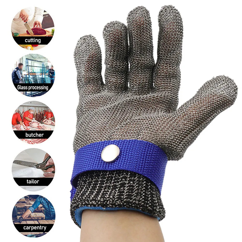 Stainless Steel Cut-Resistant Gloves — Maximum Hand Protection