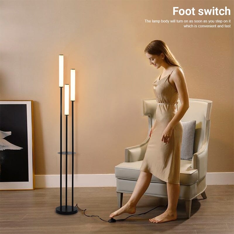 Lumishelf LED Floor Lamp with Built-In Shelf and Storage