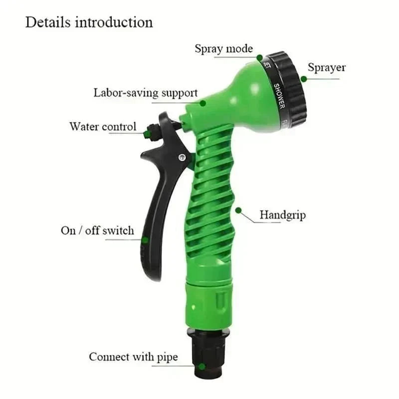 خرطوم HydroFlex قابل للتمدد — تصميم للتمدد السريع بضغط عالٍ