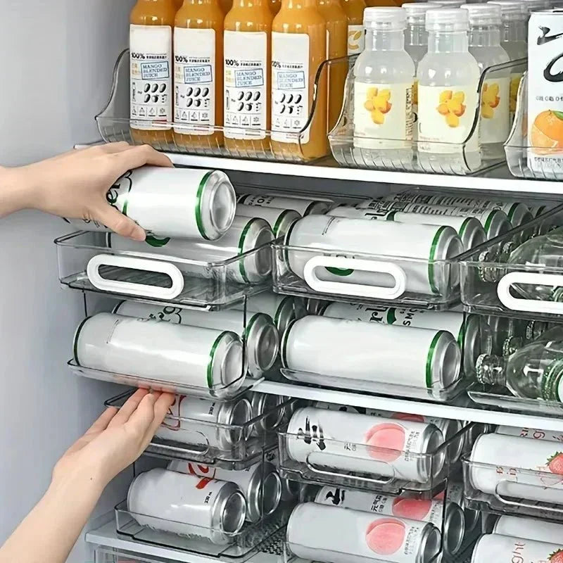 Dispensador de latas de dois níveis FrostKeeper — suporte de bebidas alimentado por gravidade