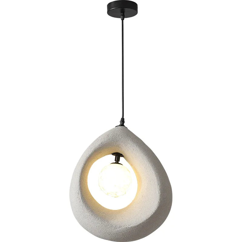 Hikari Resin LED Pendant Light in Japanese Wabi-Sabi Style