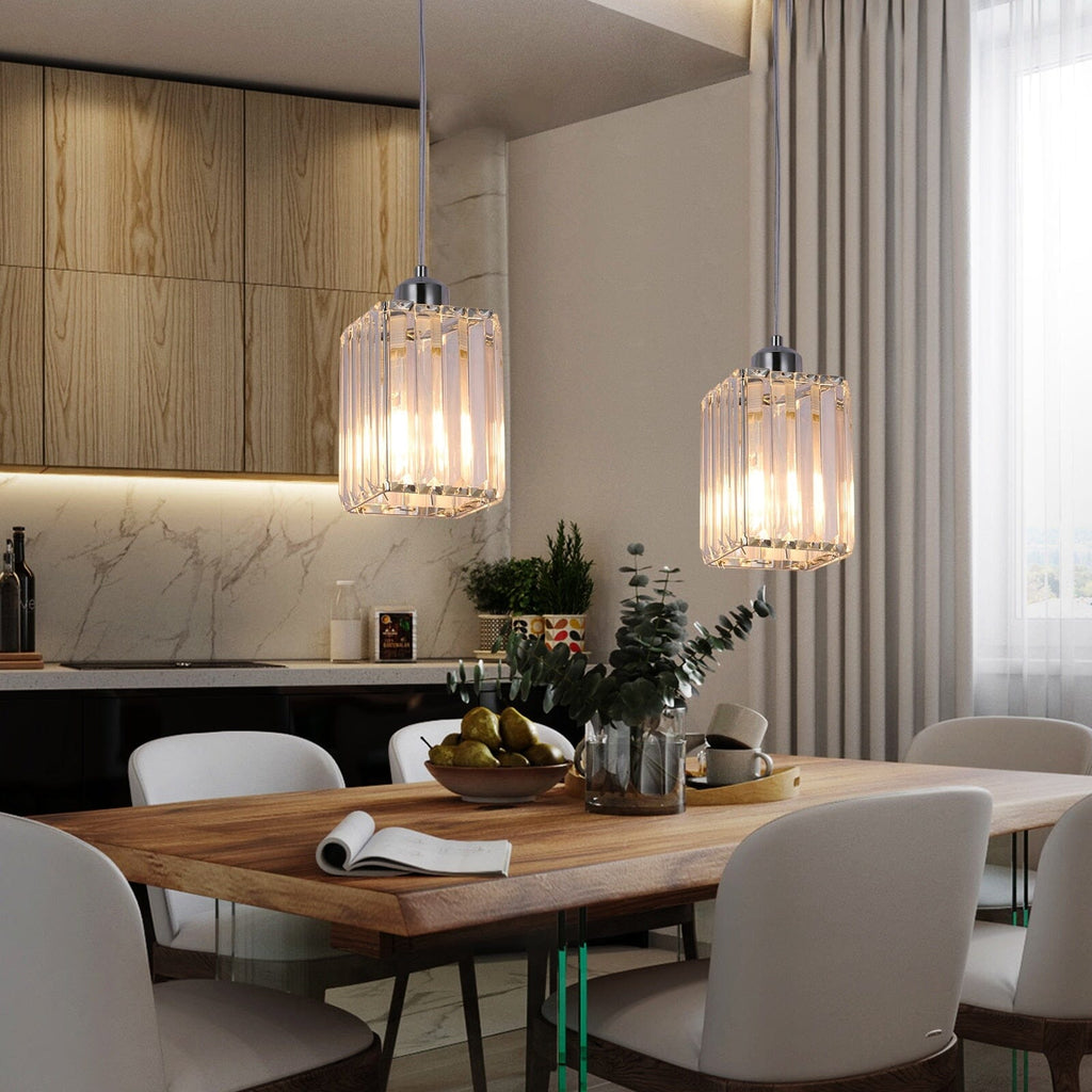 Lumistra Crystal Glass Pendant Light for Living Rooms