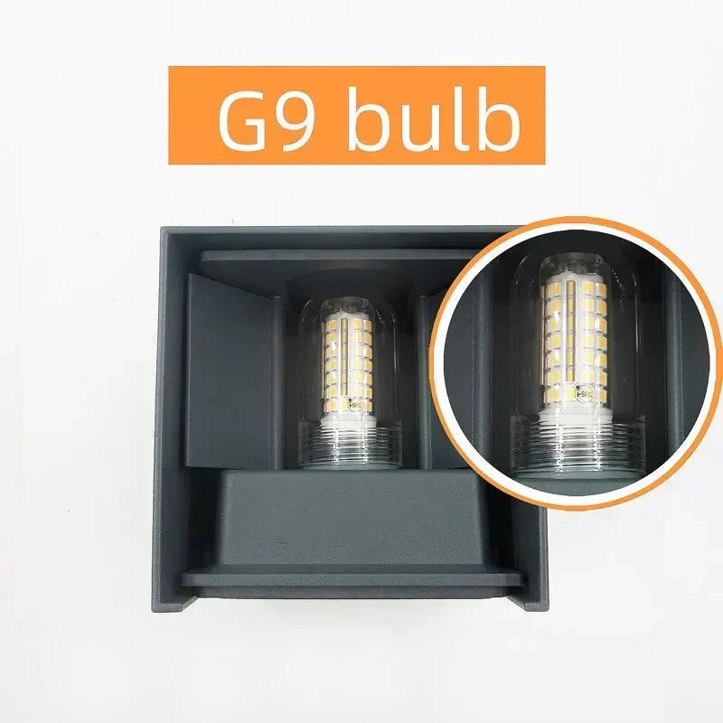 Applique murale LED moderne NovaGlow - Aluminium étanche IP65