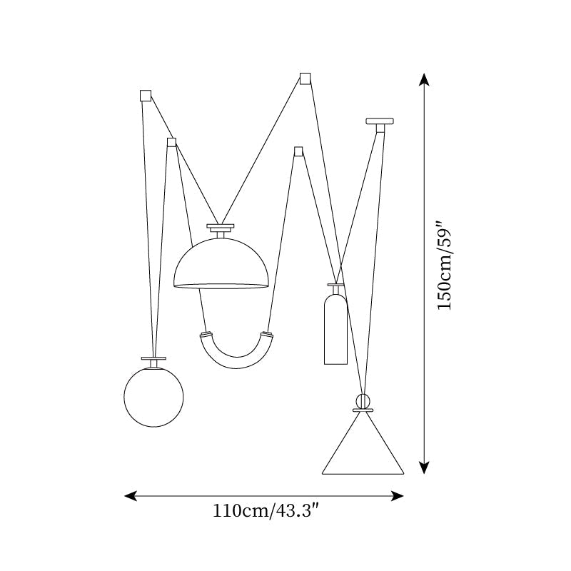 Covine Multi-Shape Adjustable Pendant Light | ventumra