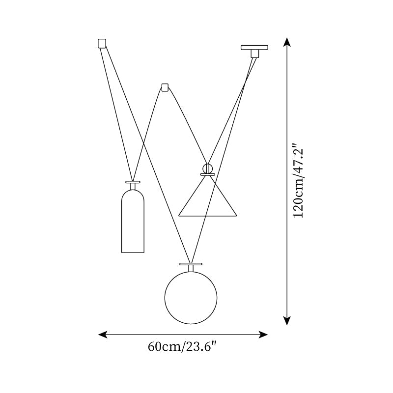 Covine Multi-Shape Adjustable Pendant Light | ventumra